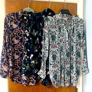 3 Loft blouses